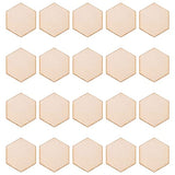 Healifty 100pcs Hexagon DIY Wood Ornaments Small Wood Hexagon Blank Slices Hexagon Wood Shapes 2 inch Unfinished Wood hex Honeycomb Wood Chips DIY Healifty