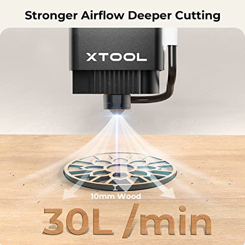 xTool Air Assist, Partner for xTool M1 Laser Engraver, Air Assist for Laser Cutter, Laser Air Assist Laser Engraver for Wood and Metal, 30 L/min Air