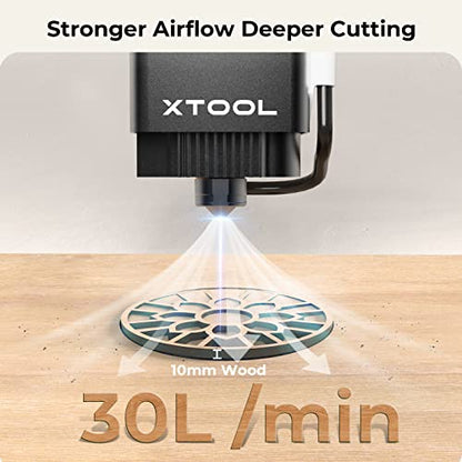 xTool Air Assist, Partner for xTool M1 Laser Engraver, Air Assist for Laser Cutter, Laser Air Assist Laser Engraver for Wood and Metal, 30 L/min Air