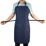 Waterproof Rubber Vinyl Apron W/ 2 Pockets - Lab Apron for DishWashing,Grooming Blue VWELL