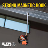Klein Tools 9225 Tape Measure, Heavy-Duty Measuring Tape with 25-Foot Double-Hook Double-Sided Nylon Reinforced Blade, with Metal Belt Clip Klein Tools
