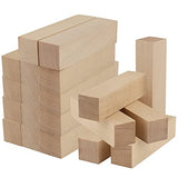 KEILEOHO 20 Pack 4 x 1 x 1 Inch Basswood Carving Blocks, Soft Basswood for Wood Carving, Unfinished Basswood Carving Whittling Blocks Solid Wooden KEILEOHO
