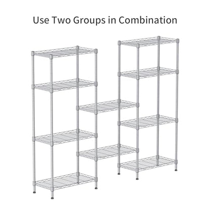 SINGAYE 5 Tier Storage Rack Wire Shelving Unit Storage Shelves Metal for Pantry Closet Kitchen Laundry 660Lbs Capacity 23.6" L x 14" W x 59.1" H - WoodArtSupply