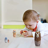 Nesting Dolls Russian Matryoshka Dolls for Kids Wood Stacking Nested Set 5 Pieces Handmade Toys for Children Christmas Birthday Decoration Halloween Zoymiu