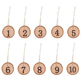 LUOEM 10pcs 1-10 Wedding Table Numbers Hanging Wood Slice Wedding Table Centerpieces for Arts Crafts Wall Decor Wedding DIY Projects LUOEM
