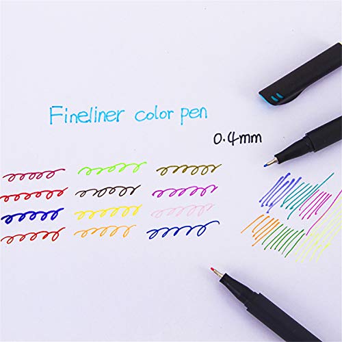 Yansanido 100 Pcs 100 Colors Fine Point Line Drawing Pens, 0.4mm of Pen Point for Painting, School and Office Supplies (100 colors) Yansanido