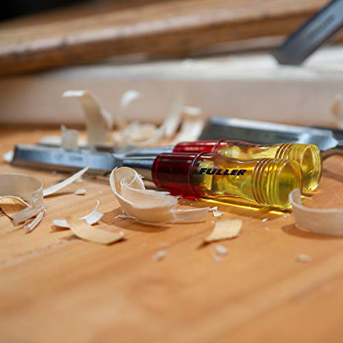 Fuller 301-0099 3-Piece Chisel Set - Wood carving tools, Carpenter tool kit chisels sets for carpentry woodworking knives Fuller