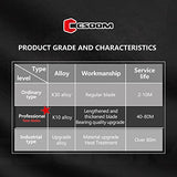 CSOOM 2-Piece Tongue and Groove Router Bit Set with 1/4 Inch Shank, 3 Teeth, and Adjustable T Shape - Ideal Woodworking Tool for Wood Milling and CSOOM