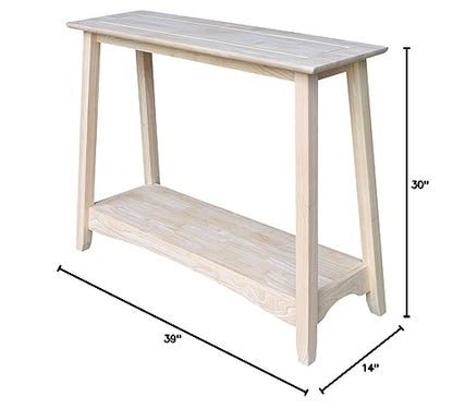 International Concepts Bombay Sofa Table, Unfinished - WoodArtSupply