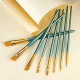 Royal & Langnickel Royal Zip N' Close Gold Taklon Variety 8-Piece Brush Set Royal & Langnickel