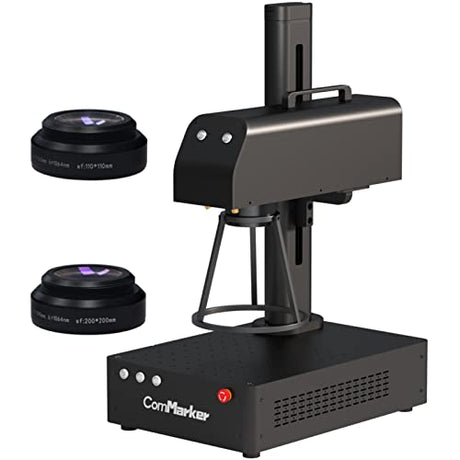 ComMarker B4 30W Fiber Laser Engraver,LightBurn Compatible Laser Engraving Machine with 2 Different Size Lens,2-in-1 Desktop and Handheld Fiber Laser ComMarker