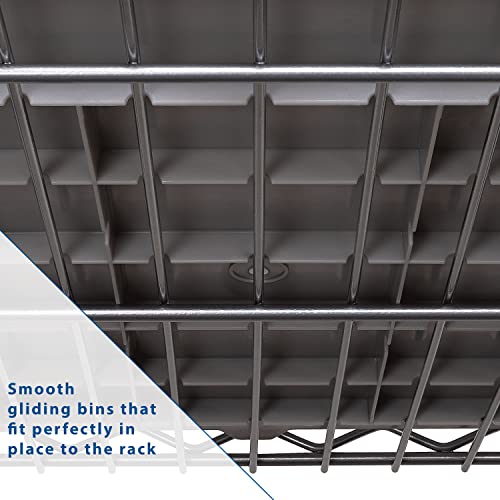 Seville Classics Heavy Duty NSF Bin Rack Solid Steel Wire Shelving Storage Unit, Patented Organizer for Garage, Warehouse, Office, Restaurant, Seville Classics