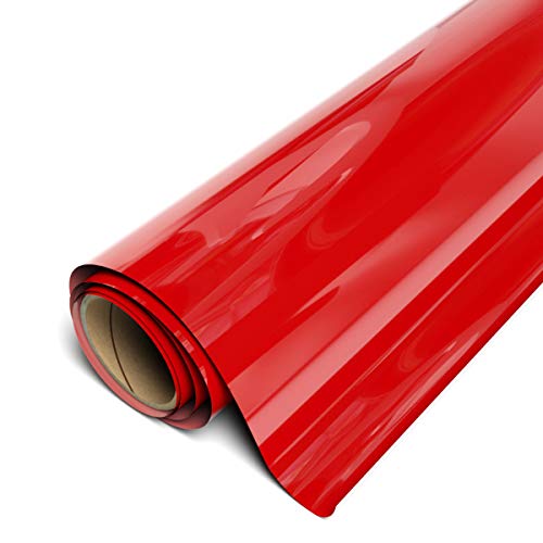 Siser EasyWeed Heat Transfer Vinyl 11.8" x 5ft Roll (Red) - Compatible with Siser Romeo/Juliet & Other Professional or Craft Cutters - Layerable - Siser