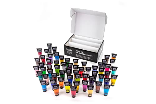 LIQUITEX Basics Acrylic Paint, Set of 60 Colours, 60 x 22ml - WoodArtSupply