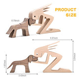 Handmade Wooden Dog Gift for Dog Lover,Wooden Carving Dog,Dog Statue Wood Small Decorations for Home,Office,Living Room iShine
