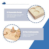 LIOUCBD 12 Fingers Wood Ring Display Stand Cone Ring Holders, Jewelry Display Holder Showcase, Ring Bracelet Organizer for Girls Women Jewelry LIOUCBD