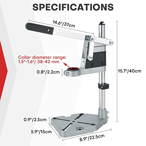 MAOPINER Universal Electric Drill Press Stand Tool Drill Stand Bench Clamp Drill Press Stand for Hand Drill Workstation Repair Tool Clamp - WoodArtSupply