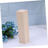 TEHAUX 8pcs Carved Wooden Strips Unfinished Wooden Ornaments Unfinished Wood Blocks Wood Whittling Blocks Unfinished Wooden Crafts Wood Squrae Sticks TEHAUX