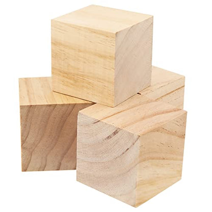NINGWAAN 45 PCS 2 Inch Wooden Cubes, Unfinished Wood Craft Blocks, Square Wood Cubes Blank Wood Blocks for Puzzle Making, Crafts, and DIY Projects