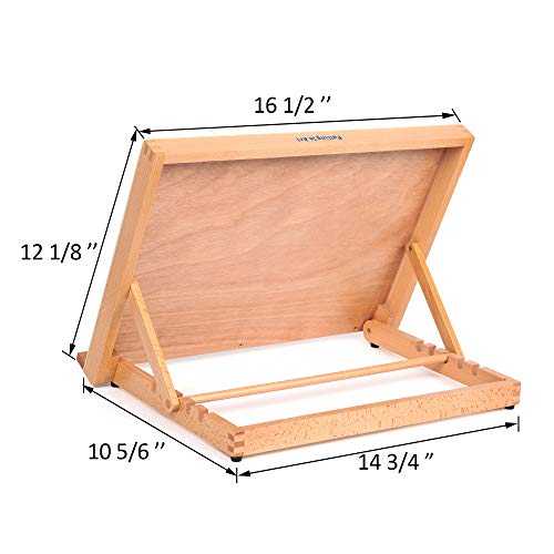 Falling in Art 5-Position Wood Drafting Table Easel Drawing and Sketching Board, 16 1/2 Inches by 12 1/8 Inches - WoodArtSupply