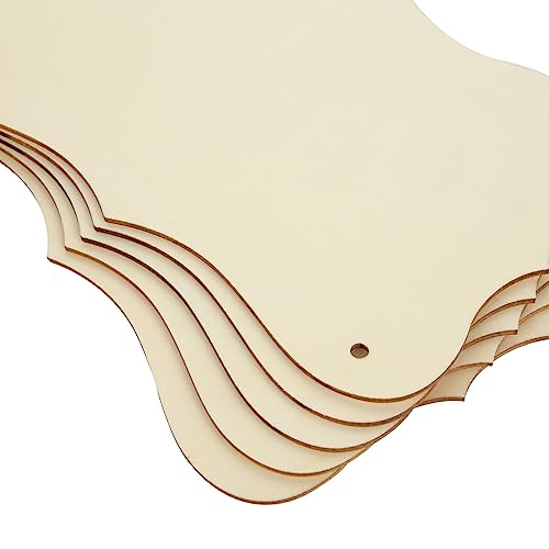 CertBuy 24Pcs Unfinished Wood Sign, Blank Wood Sign with Jute Rope, Blank Wood Signs for Hanging Decorations, Christmas Painting Writing DIY Crafts,