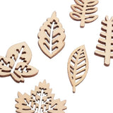 KALLORY 1 Set Unfinished Wooden Cutouts Pieces Blank Wood Slice Pieces Wooden Embellishments Wooden Plants Pieces Cutouts Craft Embellishments for KALLORY