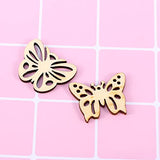 MILISTEN 50pcs Unfinished Wood Crafts Slices Wood Butterfly Shape Craft Wood Embellishments Wooden Butterfly for Crafts Wooden Wedding Cutouts Wood Milisten