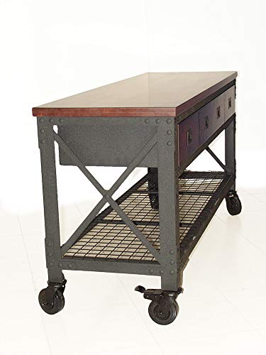 Duramax Rolling Workbench Furniture 72 in. x 24 in. with 3 Drawers, for Home, Garage, Workshop