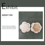 VOSAREA 2Pcs Wooden Storage Boxes Unfinished Hexagon Shaped Jewelry Box with Flower Lid Vintage Trinket Box Key Holder Container Case Jar for Earring VOSAREA