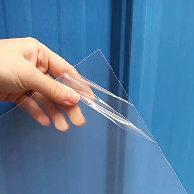 5 Pack 12x12x.02” Clear Plastic Sheet, Plexiglass Craft Plastic Sheets PET Flexible Lightweight Clear Plastic Sheets for DIY Craft Projects, Picture