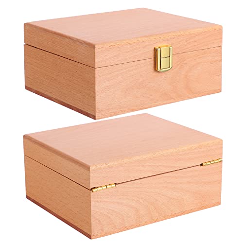 3 Pcs High-end Storage Wooden Box Storage Boxes with Lids Gift Boxes with Lids Wood Jewelry Case Unfinished Wood Boxes Craft Stash Boxes Wood Holder