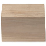 Make Market 6.5” Unfinished Wooden Recipe Box Ready-To-Decorate Wood Recipe Box, Holds 3” x 5” Index Cards - Bulk 6 Pack Make Market