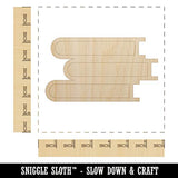 Stack of Books Reading Unfinished Wood Shape Piece Cutout for DIY Craft Projects - 1/8 Inch Thick - 6.25 Inch Size Sniggle Sloth