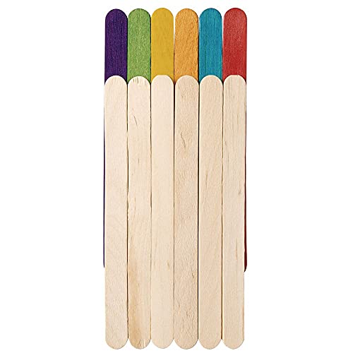 Colorations Jumbo Wood Craft Sticks - 500 Pieces