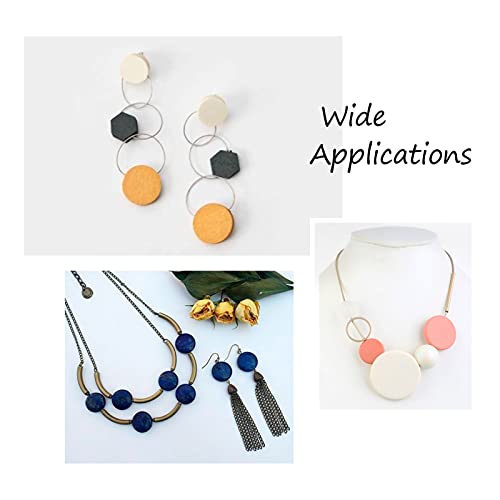 Craftdady 160pcs Unfinished Flat Round Wood Beads 15-30mm Blank Natural Wooden Circle Coin Disc Loose Beads for Jewelry Crafts Making Home Decoration Craftdady