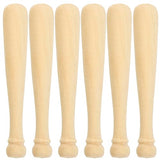 Bats Unfinished Mini Wooden Baseball 20pcs Natural Wood Unpainted Charm for Scrapbooking Keychain Accessories Action Figures DIY Craft Projects jojofuny