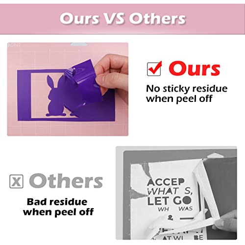 HTVRONT Fabric Grip Cutting Mats for Cricut, 2 Pack Cutting Mats 12x12 for Cricut Maker/Maker 3/Explore 3/Air/Air 2/One, Fabric Adhesive Sticky Pink HTVRONT