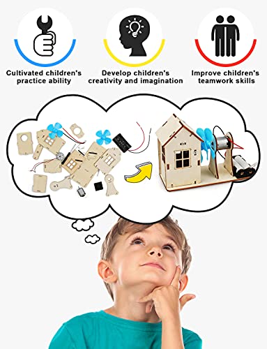 4 Set STEM Kits, STEM Projects for Kids Ages 8-12, Science Experiment Building Kit, Wooden 3D Puzzles, Educational Building Toys, Gifts for Poraxy