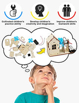 4 Set STEM Kits, STEM Projects for Kids Ages 8-12, Science Experiment Building Kit, Wooden 3D Puzzles, Educational Building Toys, Gifts for Poraxy