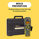 General Tools 4-in-1 Pin/Pinless Combo Moisture Meter #MMH800 - Pin/Pinless Combo Mold Detector for Home - Dual LCD Display & Audible Alarm - WoodArtSupply