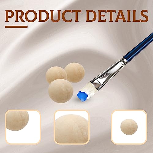 Uenhoy 100 Pcs Wooden Round Ball 1/2" (12mm) Unfinished Natural Wood Balls Wooden Spheres for Crafts and DIY Projects Uenhoy