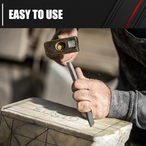 C&T 3-Piece Heavy Duty All Purpose Cold Chisels Kit, 3/8, 1/2, 5/8 in, for Carpentry, Metalwork, Woodwork & Masonry work C&T