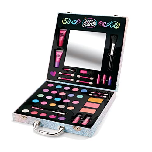 Shimmer 'n Sparkle Glitter Makeover Studio Beauty Kit – All-in-One Beauty for Eye, Cheeks and Lips for Ages 8 and Up Cra-Z-Art