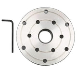 VINWOX 4" Wood Lathe Steel Faceplate, 1”x8TPI Spindle Thread Woodworking Machine Chuck Face Plate VINWOX