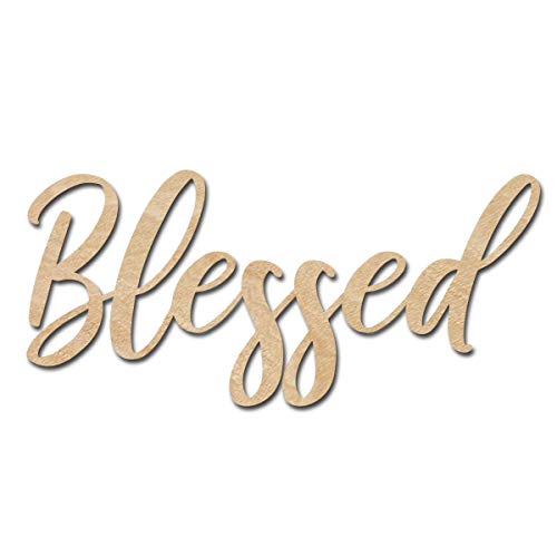 Blessed Wood Cutouts for crafts, Laser Cut Wood Shapes 5mm thick Baltic Birch Wood, Multiple Sizes Available Elliefont Styles