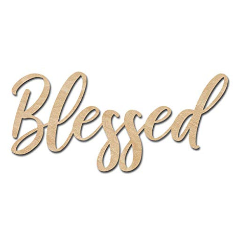 Blessed Wood Cutouts for crafts, Laser Cut Wood Shapes 5mm thick Baltic Birch Wood, Multiple Sizes Available Elliefont Styles