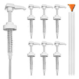 6 Pack Gallon Jug Pump Dispenser 38-400 Syrup Pump for Gallon Jug Dispensing - 7cc Lotion Gallon Shampoo Pump Top Replacement, Fits 1 Gallon Bottle AMORIX