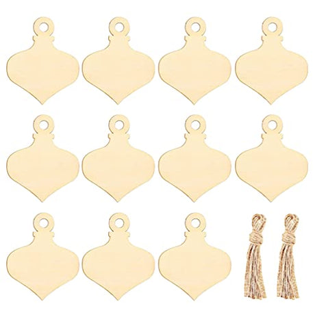 VOSAREA 50pcs Wooden Sign Pendant Ornaments for Gifts Unfinished Wood Cutouts Wood Heart Embellishments Heart Wood Cutout Natural Wood Slices Hanging VOSAREA