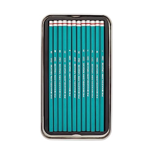 Prismacolor Premier Turquoise Graphite Sketching Pencils, Medium Leads, 12 Pack Prismacolor