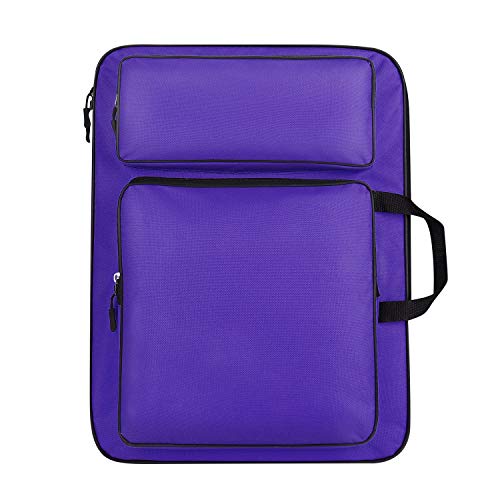ITODA A3 Art Portfolio Carry Case Bag Drawboard Tote Handheld Storage Portable Shoulder Lightweight Box for 8k Sketch Pad Artist Drawing Painting ITODA